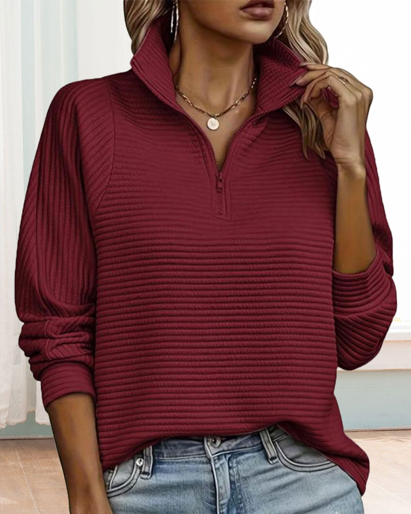 Sweat À Capuche Avec Couleur Uni Et Zip