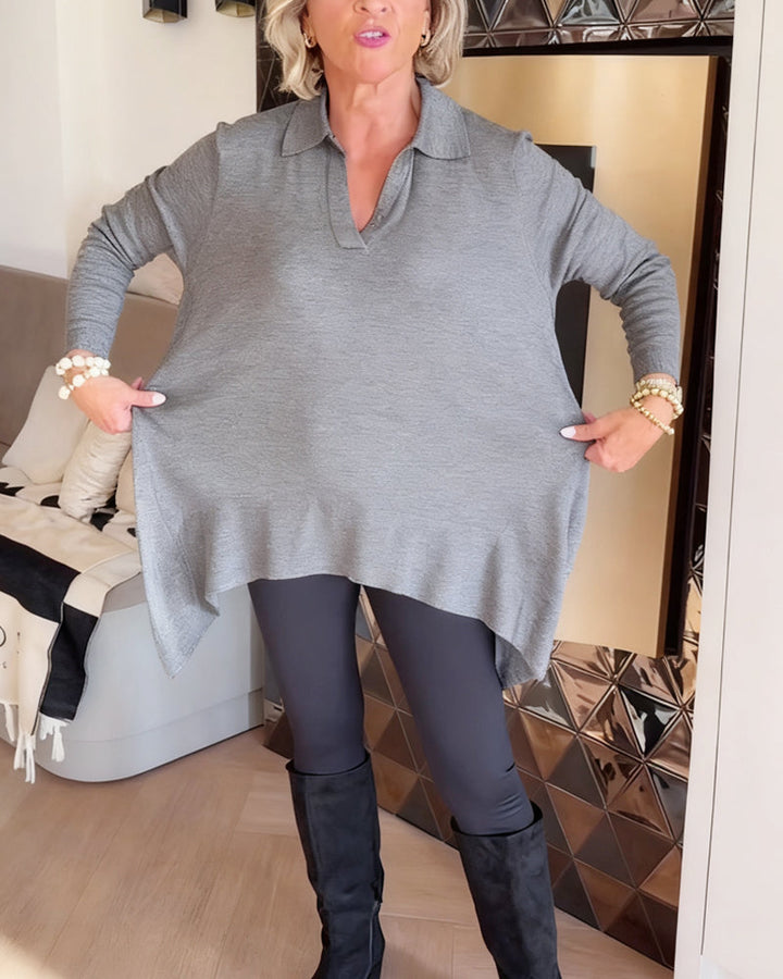 Haut à Col Irrégulier et Manches Longues