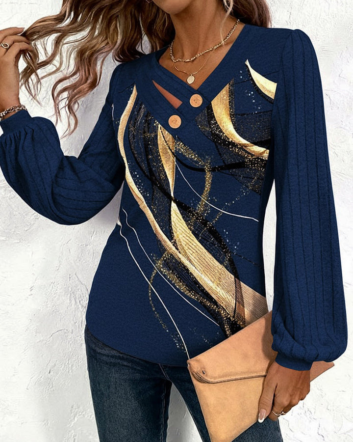 Haut À Manches Lanterne À Rayures