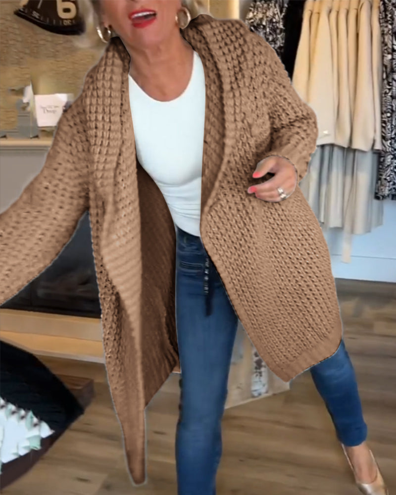 Cardigan de couleur unie