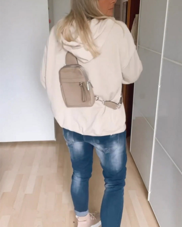 Sweats à capuche amples à imprimé ancre