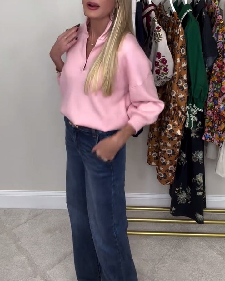 Pull Col En V Tendance Manches Longues