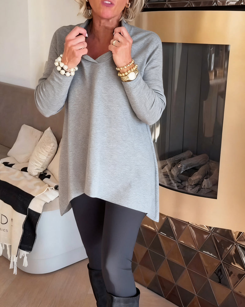 Haut à Col Irrégulier et Manches Longues