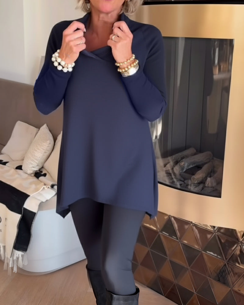 Haut à Col Irrégulier et Manches Longues