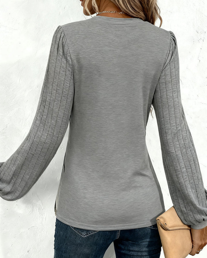 Haut À Manches Lanterne À Rayures