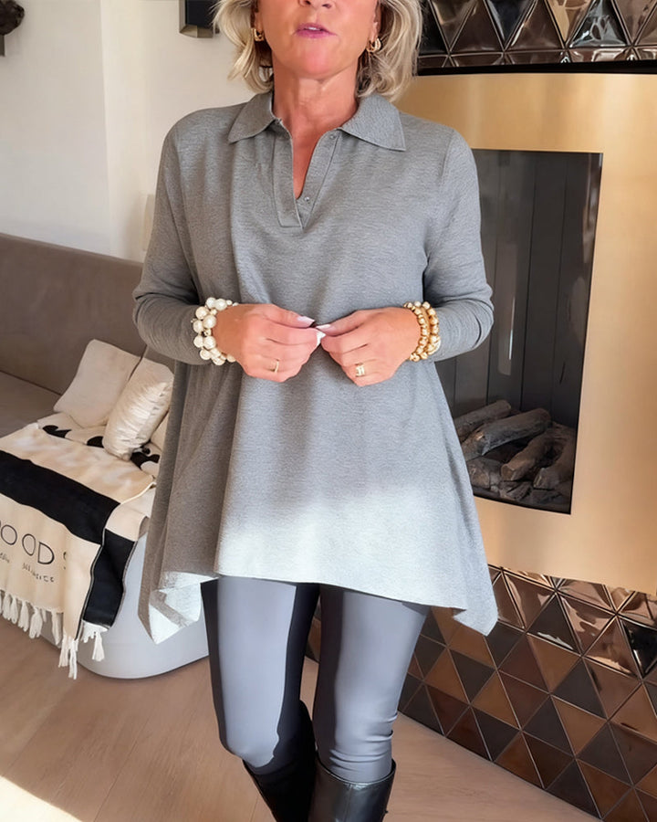 Haut à Col Irrégulier et Manches Longues