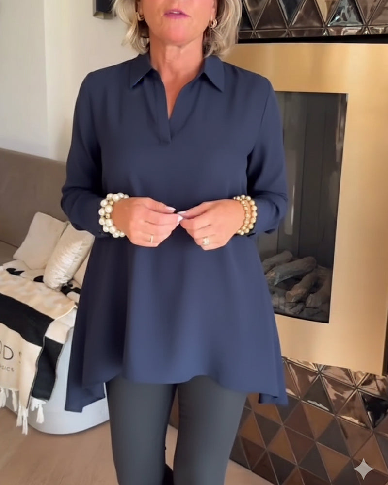 Haut à Col Irrégulier et Manches Longues