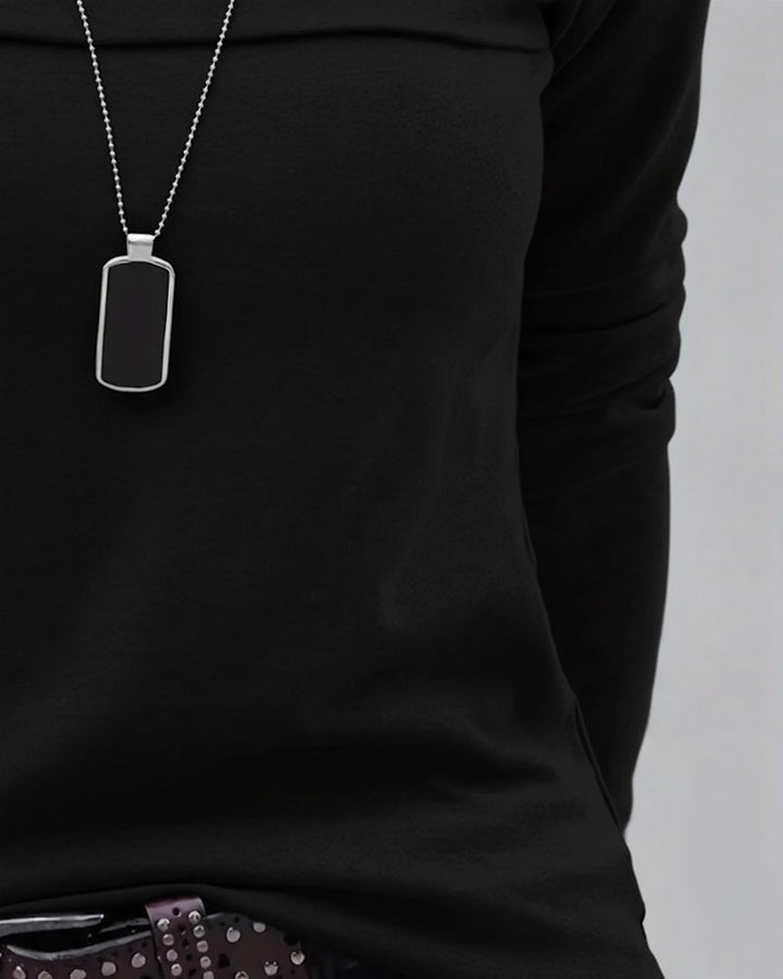 Haut Slim Fit Plissé Manches Longues