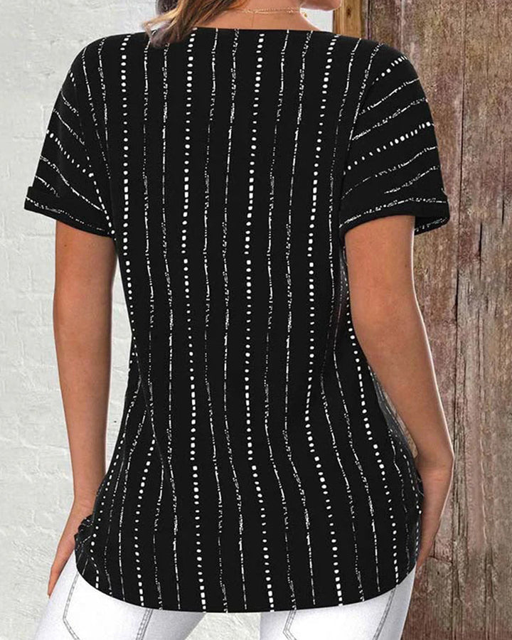 T-shirt décontracté imprimé col rond