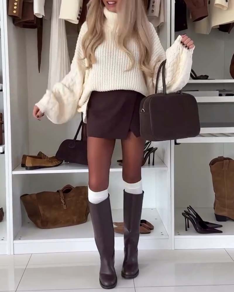 Pull Ample Et Stylé À Manches Longues