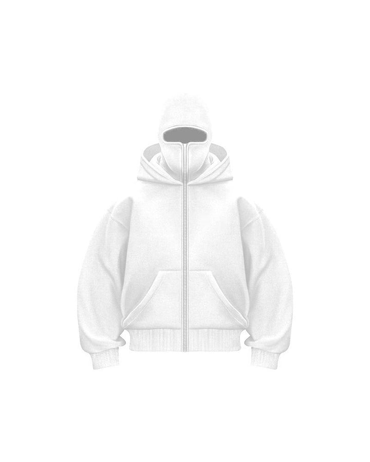 Manteau Sweatshirt Zippé à Double Capuche Unisexe