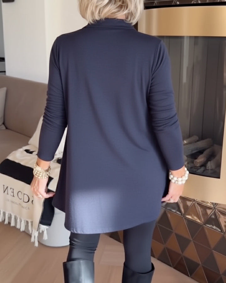 Haut à Col Irrégulier et Manches Longues