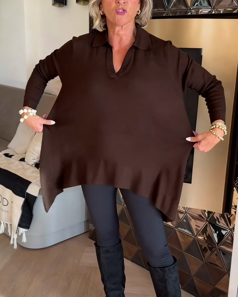 Haut à Col Irrégulier et Manches Longues