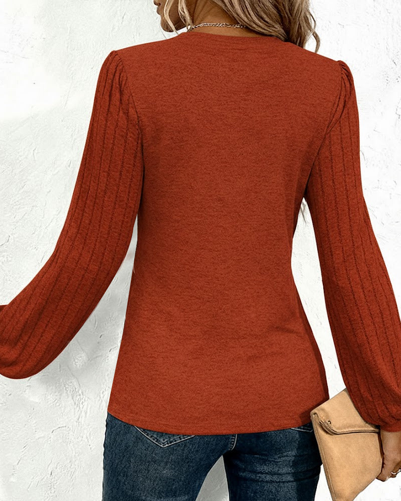 Haut À Manches Lanterne À Rayures