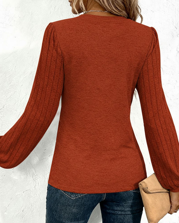 Haut À Manches Lanterne À Rayures