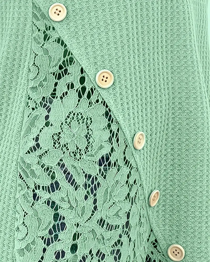 T-Shirt Dentelle Panneau Tricoté