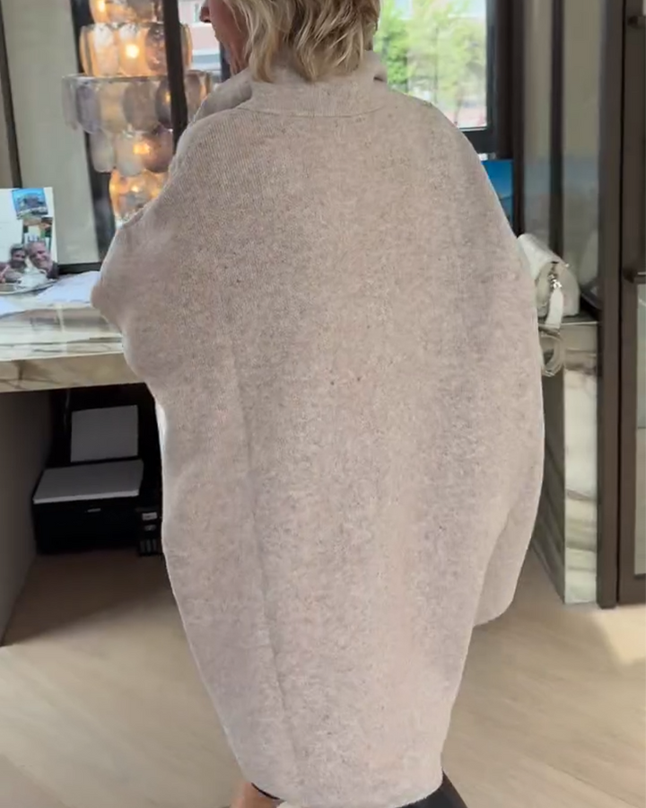 Pull Col Montant Demi-Zip Ample