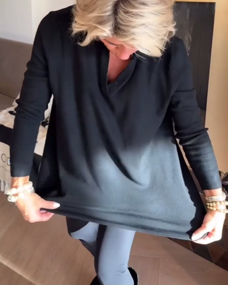 Haut à Col Irrégulier et Manches Longues