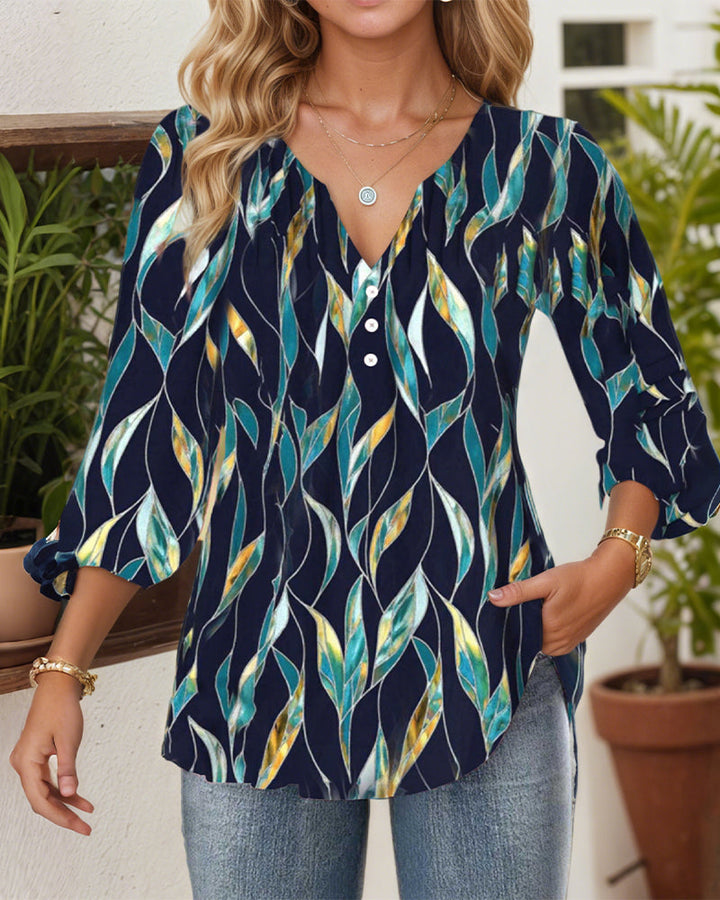 Blouse Décontractée V-Neck