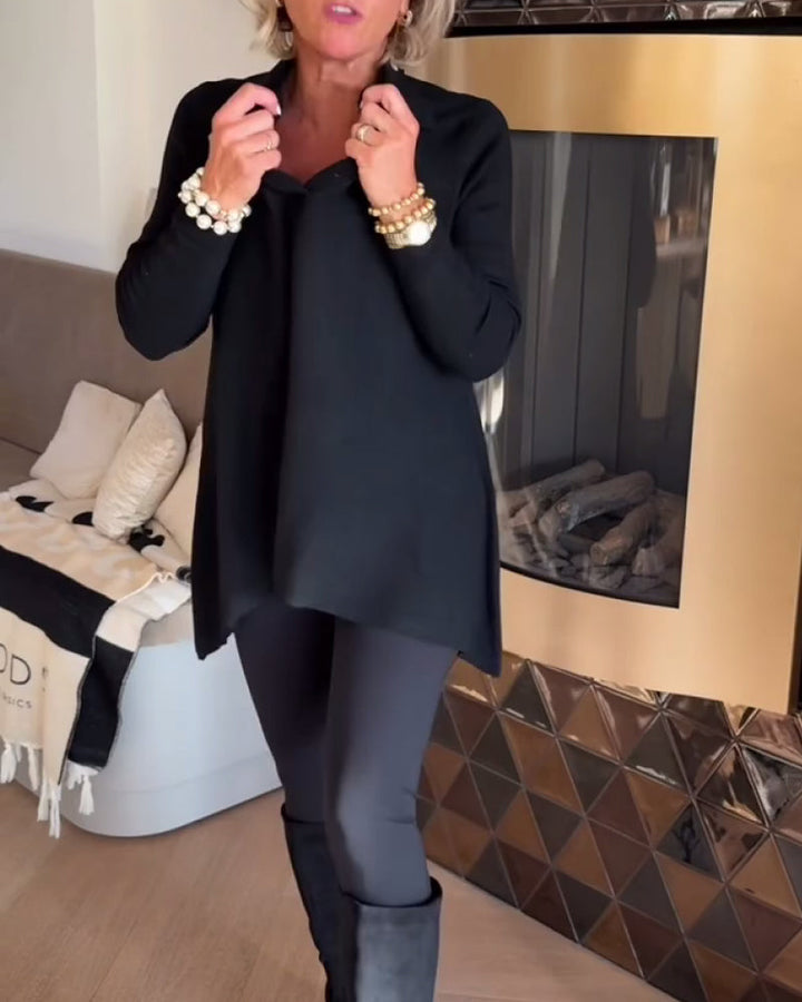 Haut à Col Irrégulier et Manches Longues