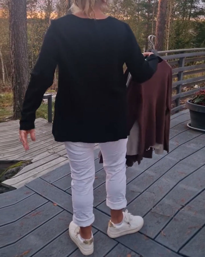 Gilet À Boutons Métalliques Manches Longues