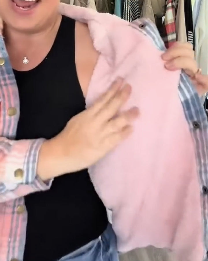 Manteau En Laine À Capuche À Carreaux