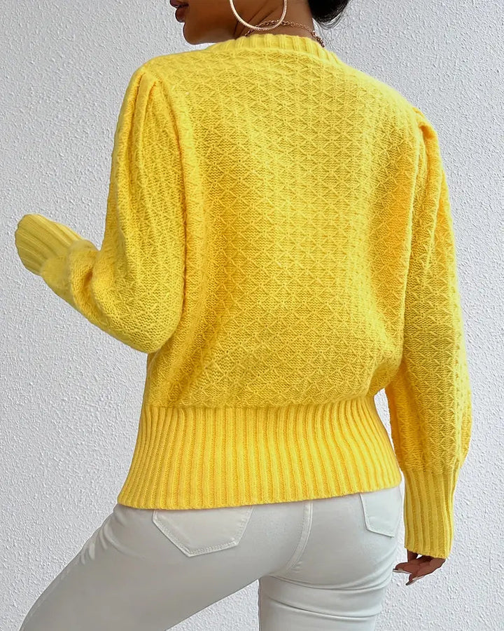 Pull À Col Rond Manches Longues