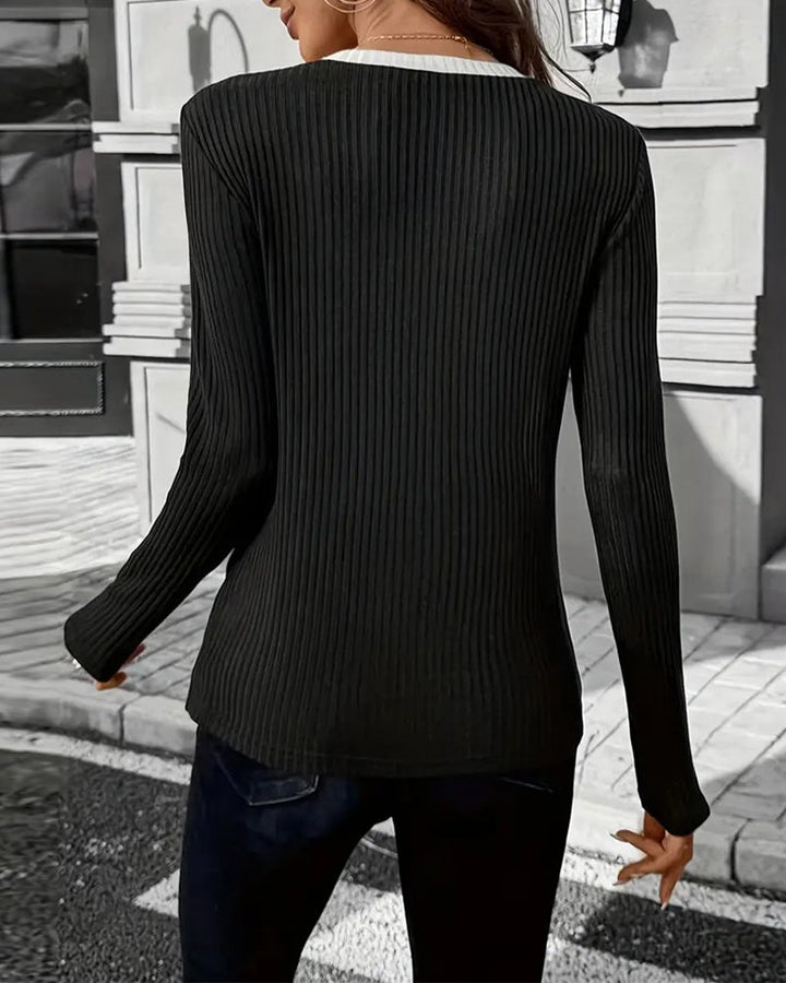 T-shirt décontracté à col ras du cou