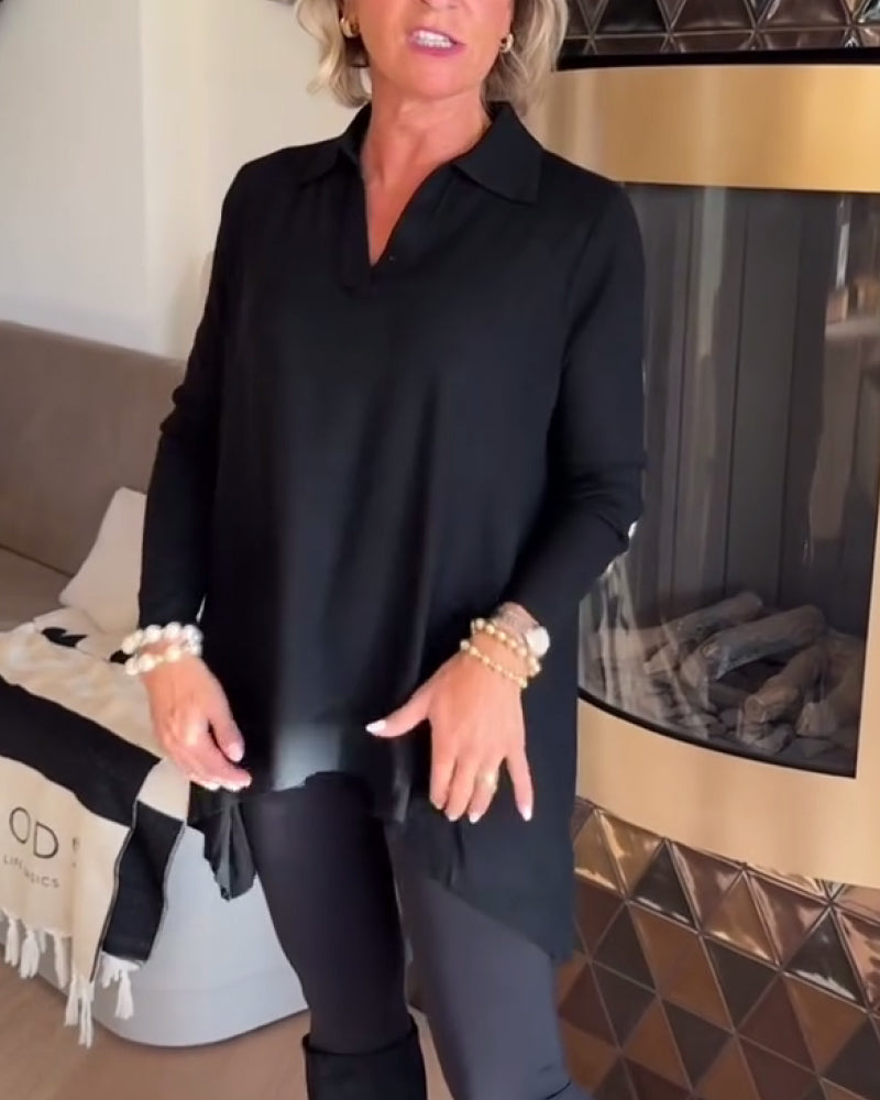 Haut à Col Irrégulier et Manches Longues