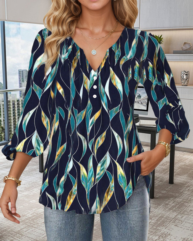 Blouse Décontractée V-Neck