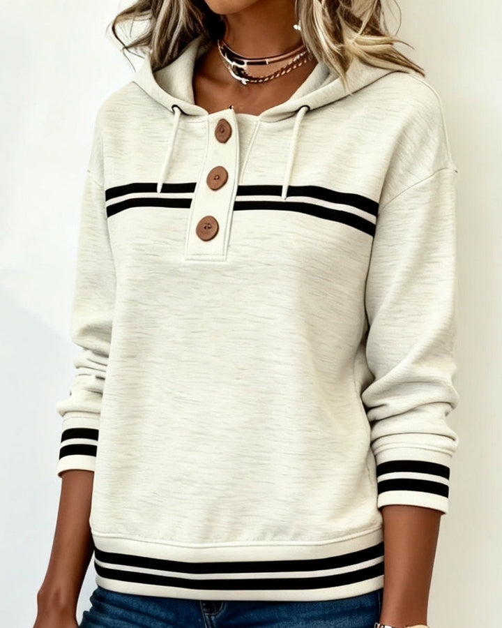 Sweat À Capuche Tendance Couleur Contrastée