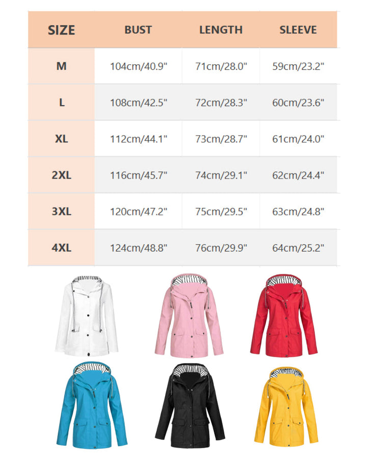 Veste Pour Femmes Avec Caractéristiques Étanche À L'eau Et Au Vent
