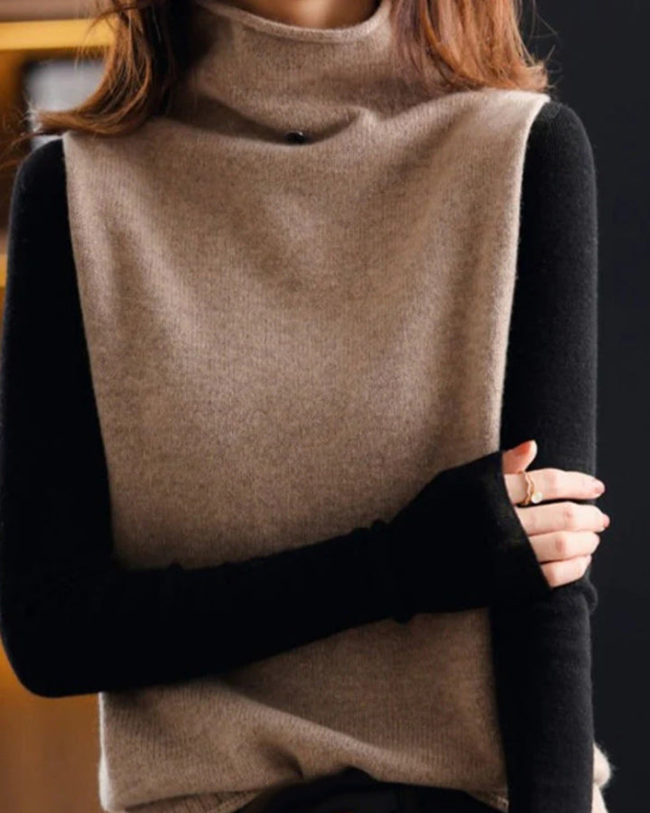 Pulls color block à col roulé