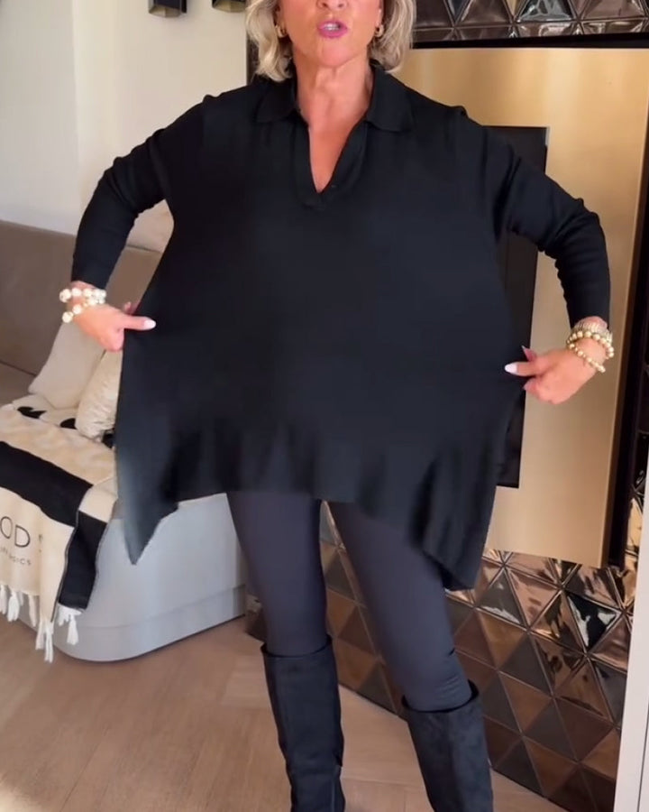 Haut à Col Irrégulier et Manches Longues