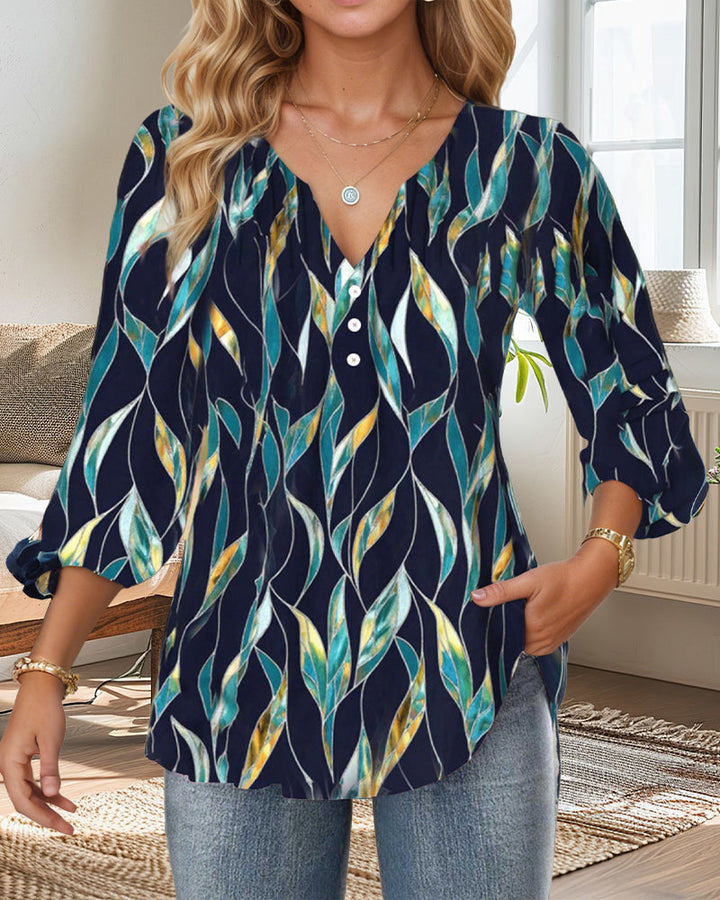 Blouse Décontractée V-Neck