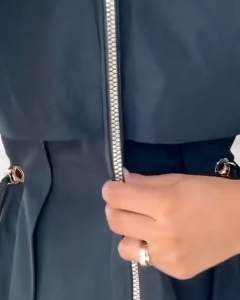 Veste Trenchcoat Avec Caractéristique Capuche