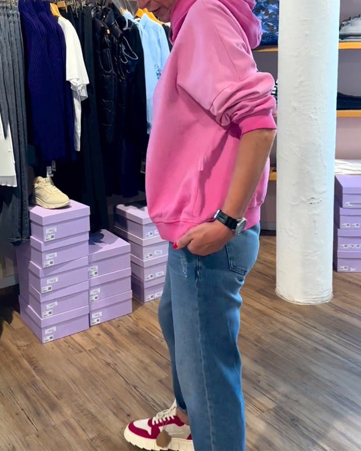 Sweat-shirt à capuche décontracté de couleur dégradée