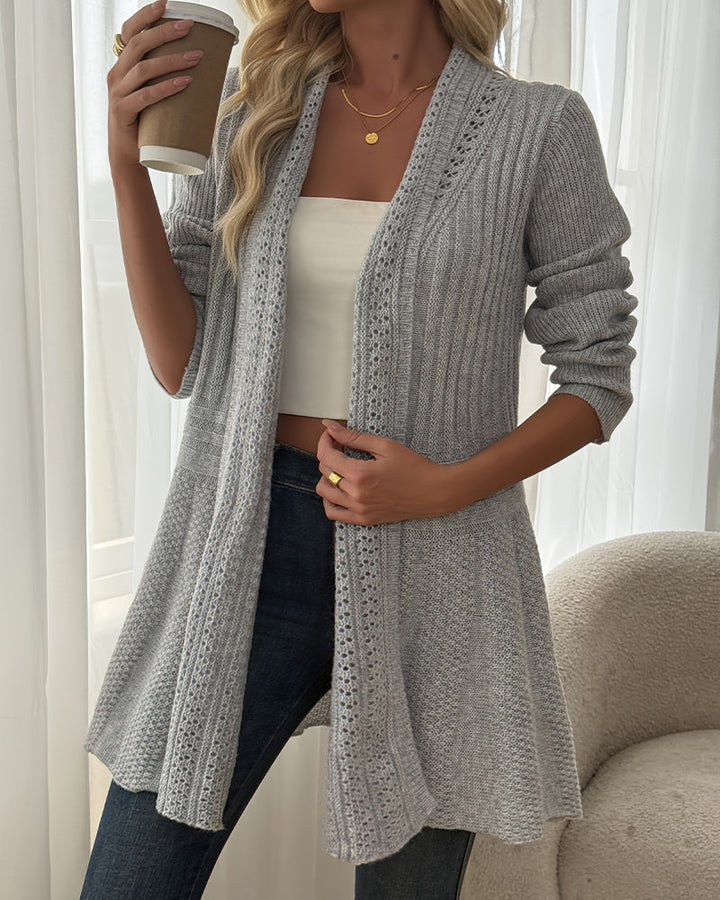 Gilet Pull Veste Mi-Longue